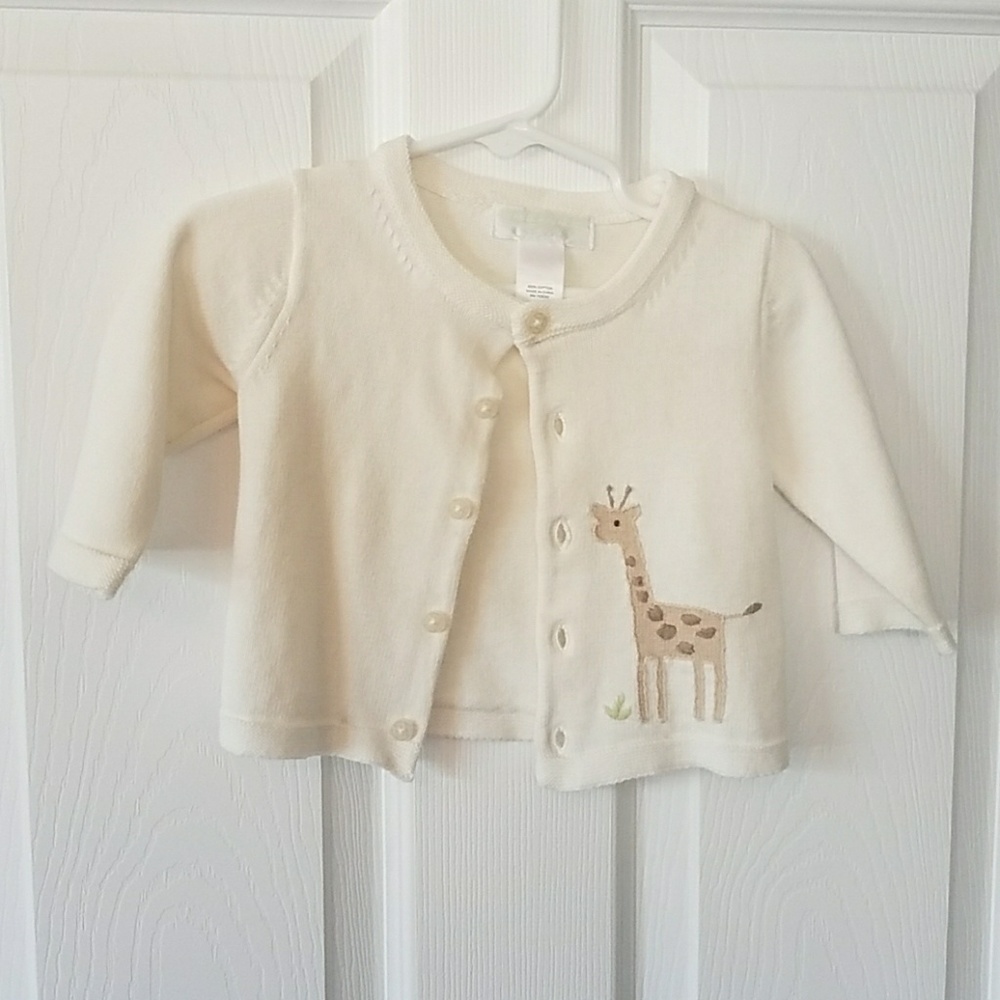 Janie and Jack 3 to 6 month sweater with giraffe